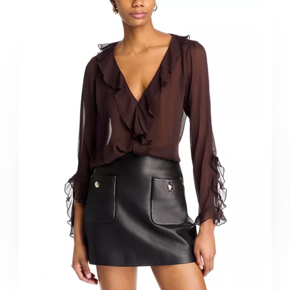 Lucy Paris - V Neck Ruffle Top